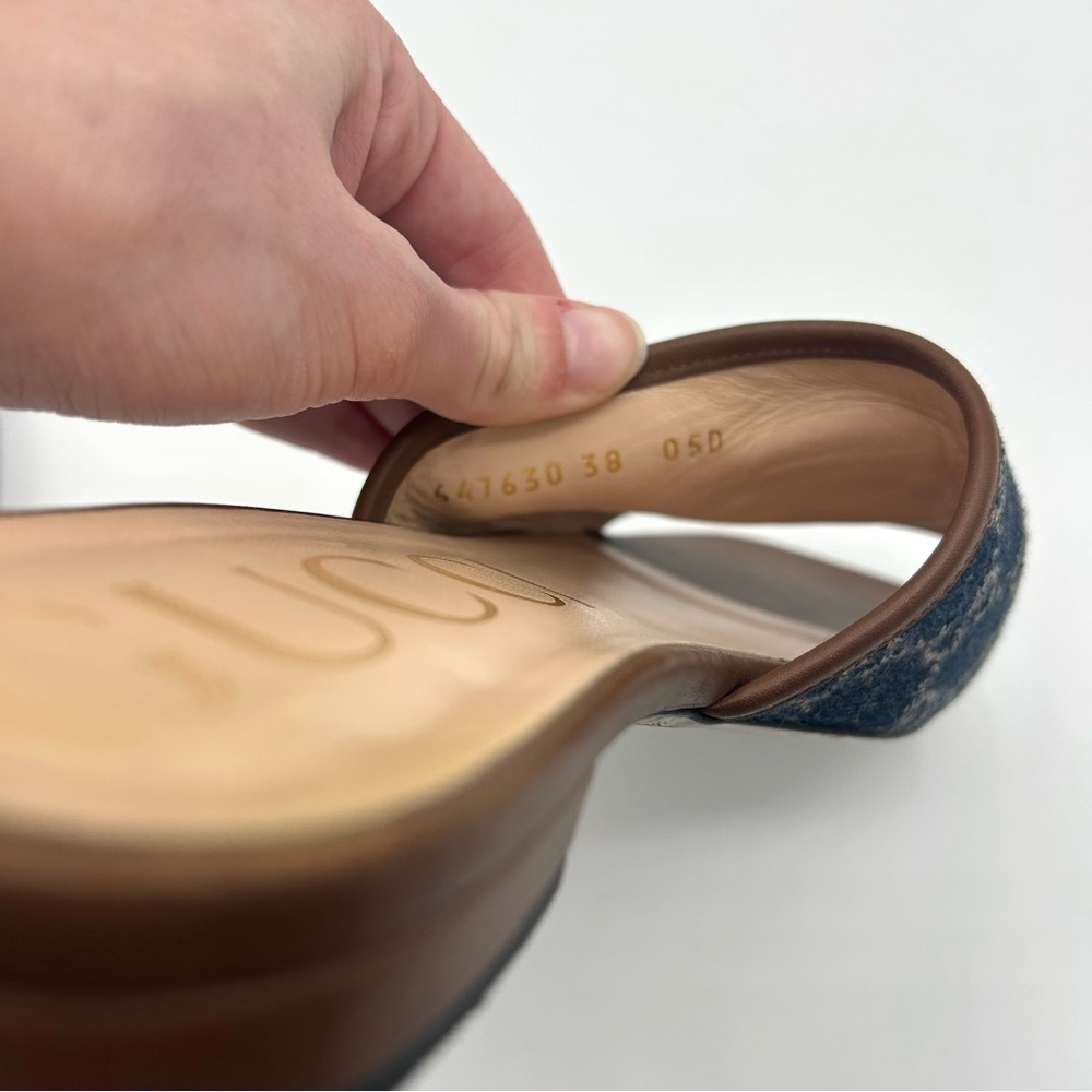 Gucci Blue and Brown Sandals - Picture 6 of 8